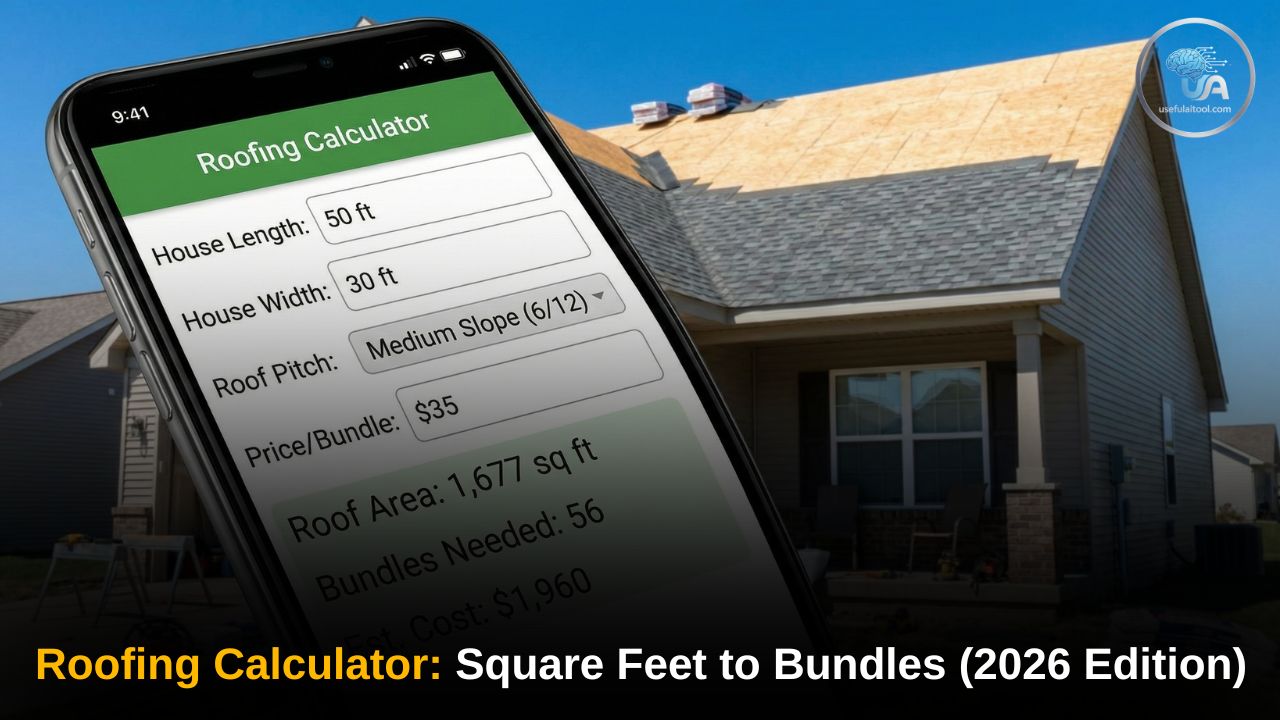 Roofing Calculator: Square Feet to Bundles (2026 Edition)