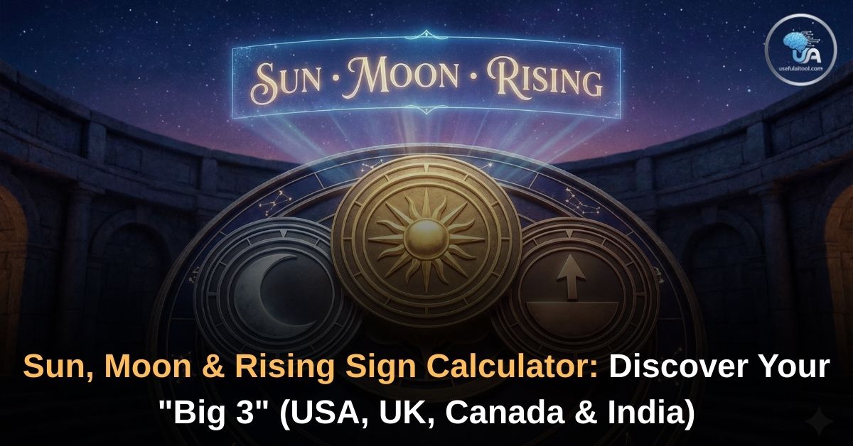 Sun, Moon & Rising Sign Calculator Discover Your Big 3 (USA, UK, Canada & India)