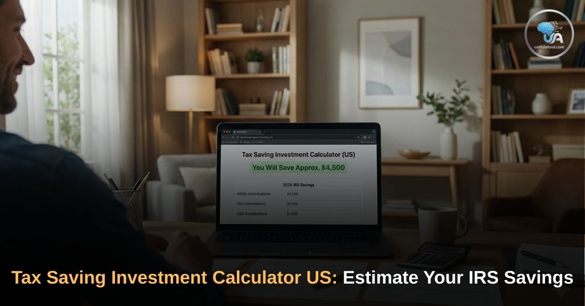 Tax Saving Investment Calculator US Estimate Your 2026 IRS Savings