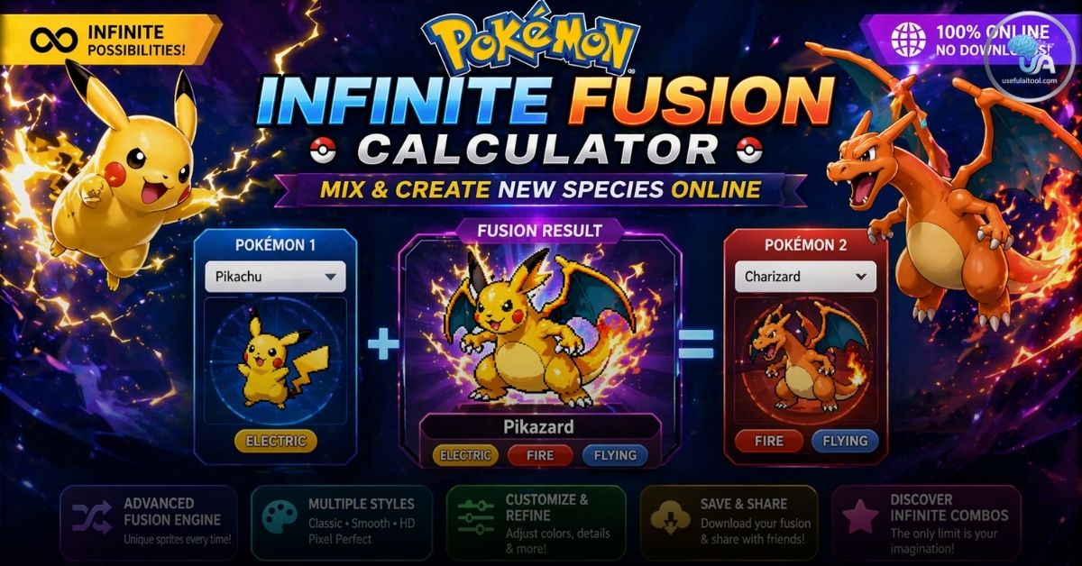 Pokémon Infinite Fusion Calculator 2026 Create Your Own Fused Pokémon